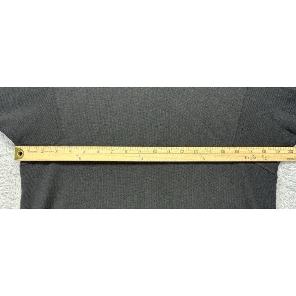 Garnet Hill Womens Dress Small Black 100% Merino Wool Midi Lagenlook Pockets - Picture 6 of 9